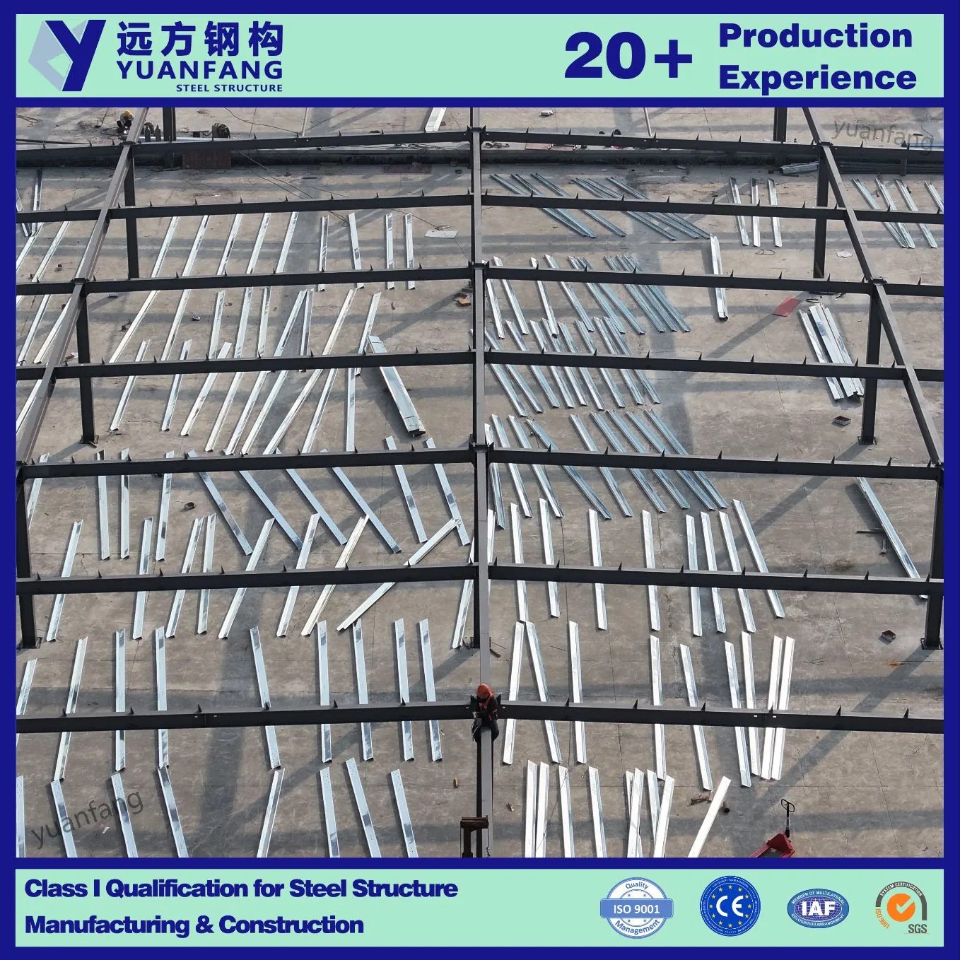 Modular & Prefabricated Steel Structure Building of Steel Roof Extension on The Top Floor of Workshop Warehouse for Factory