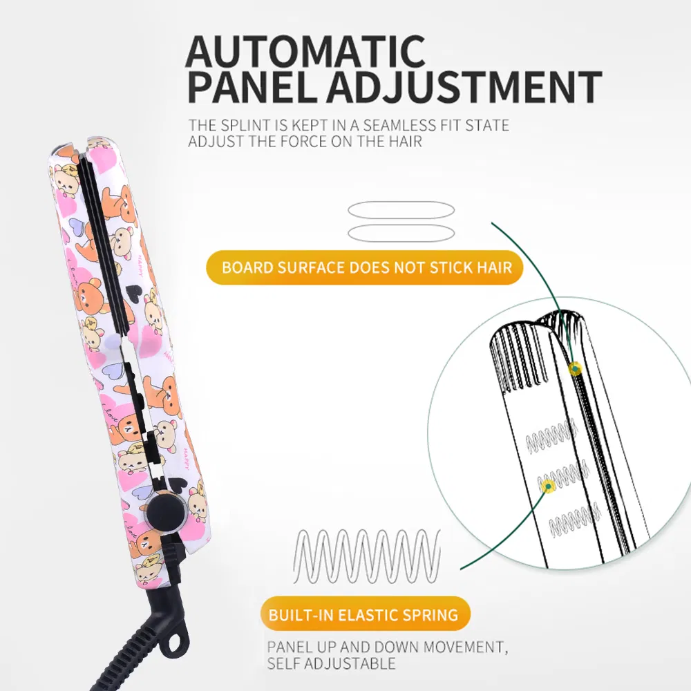 Water Transfer Printing Mini Ceramic Flat Iron Hair Straightener