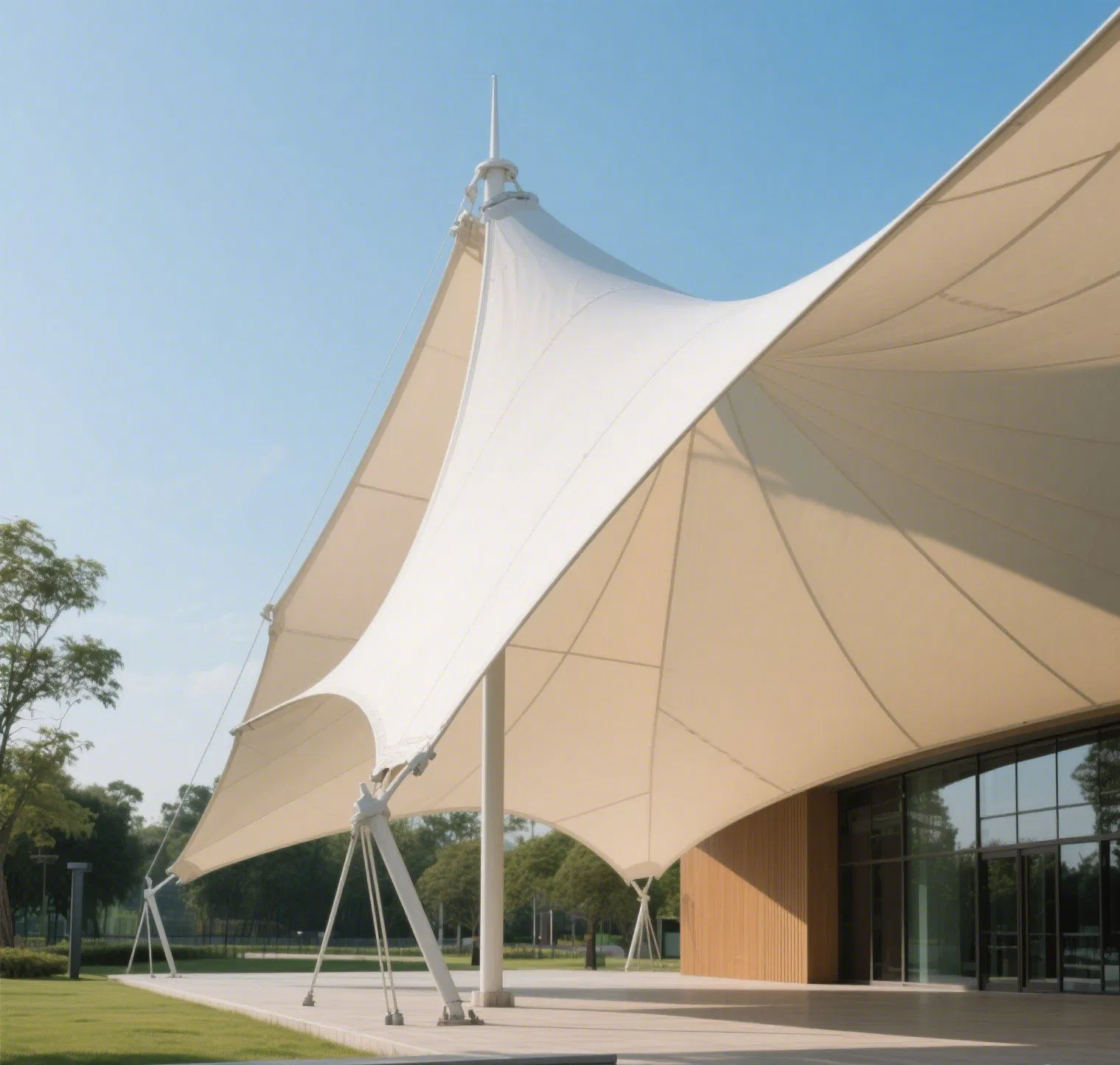 Versatile Fabric Structure Sustainable Tensile Structure Canopy