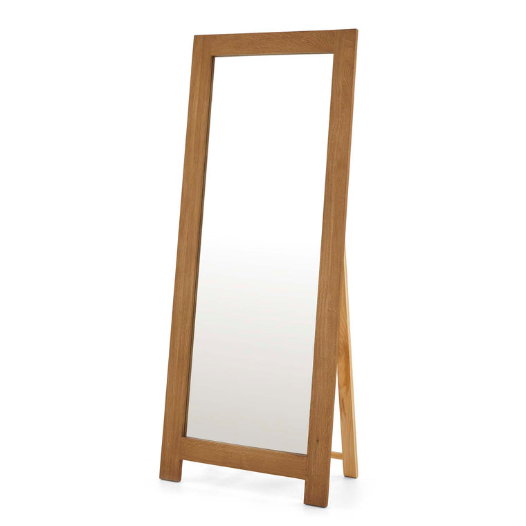 Home Bedroom Decorative Floor Dressing Oak Cheval Mirror