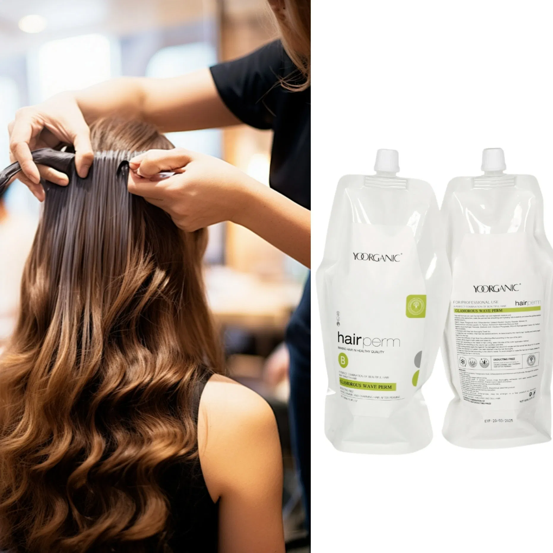 OEM Private Label Hair Perm for Professional Salon Use Hair Keratin Treatment Curling Wave and Straightening Perm