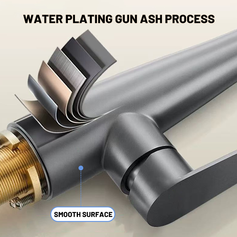 Stylish Pull-out Faucet with Adjustable Spray and Swivel Design