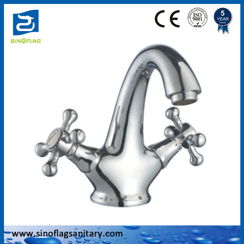 Double Cross Handle Brass Body Faucet Bidet