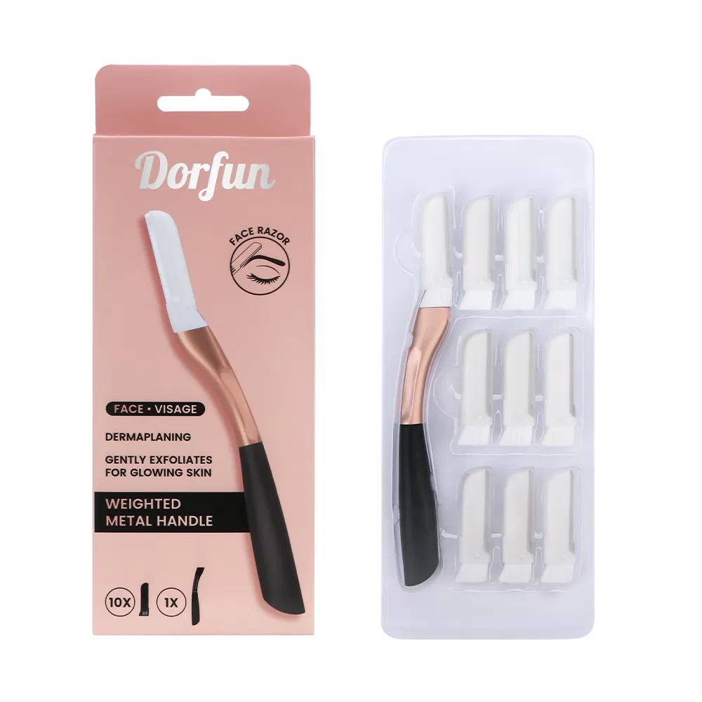 Professional Dermaplaning Tool for Women Metal Handle Facial Eyebrow Razor