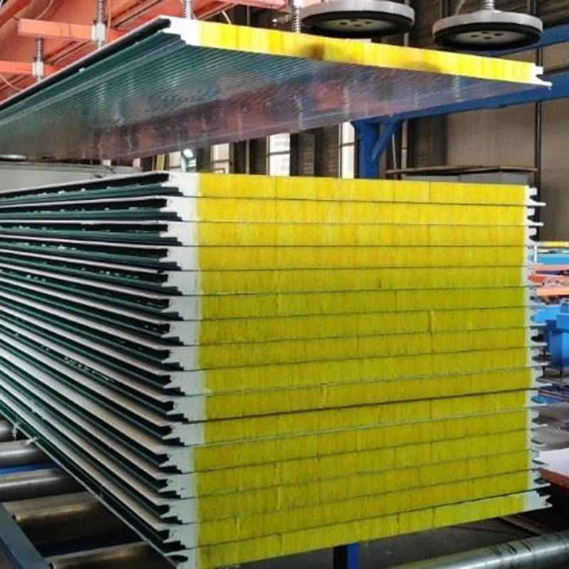 Galvanized Steel Zinc-Coated Rockwool Sandwich Panel for Cold Storage Roof Wall Insulation