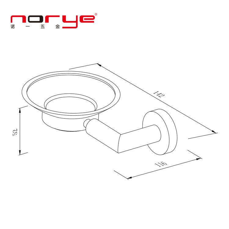 Мыльница настенная из нержавеющей стали