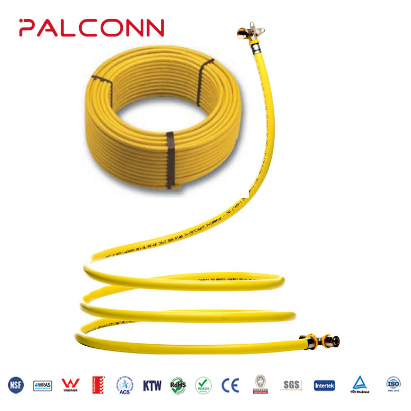 CE Certificated Yellow Color 2025mm PE-Al-PE Aluminium Composite Gas Pipe