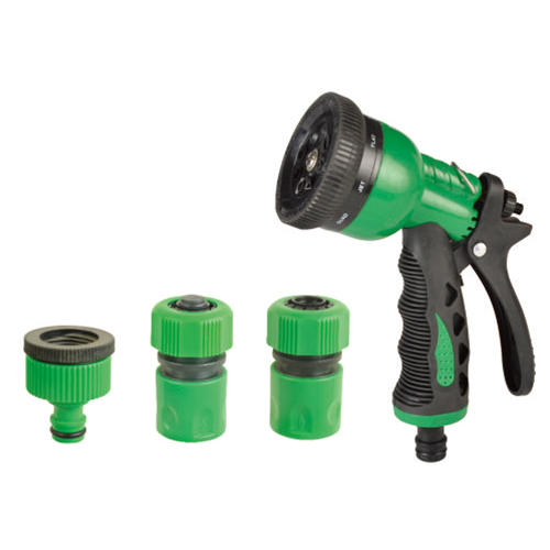 Water Hose Spray Nozzle Gun with Pipe Connector