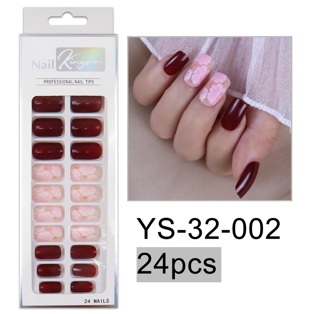 Hot Seller Artificial Nail Short Gel Pure Nail Pressed Onto Nail