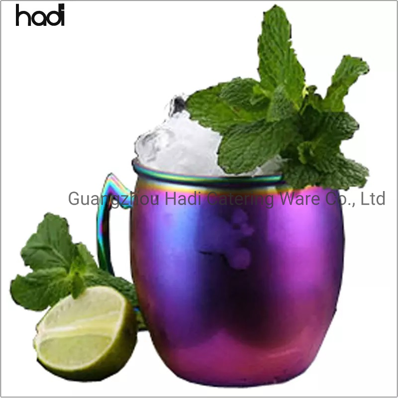China Manufacturer Hotsale Moscow Mule Mug Matel Cocktail Cup Copper Rose Gold Stainless Steel Hammer Point Pineapple Beer Wine Coffee Drinkware Cup