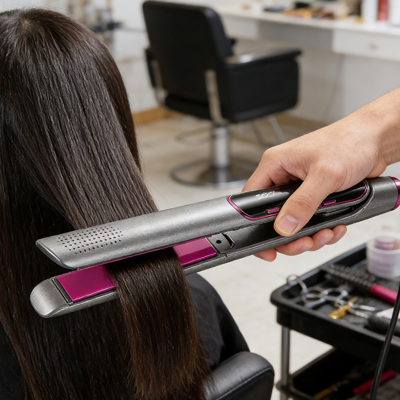 Professional Hair Straightener with LED Display Kemei Plancha De Pelo