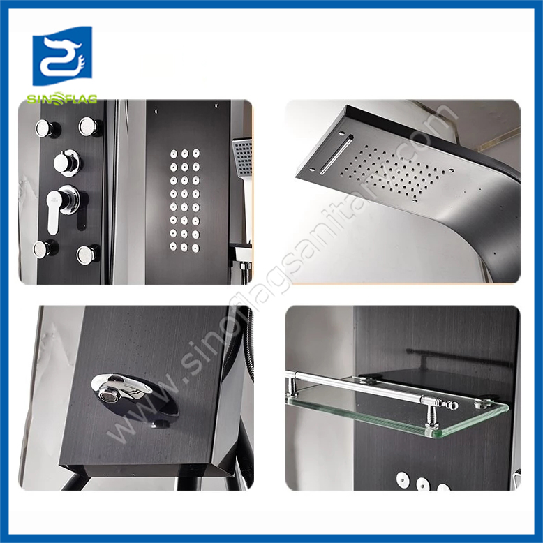 Adjustable Shower Massage Body Jets Ss Shower Panel