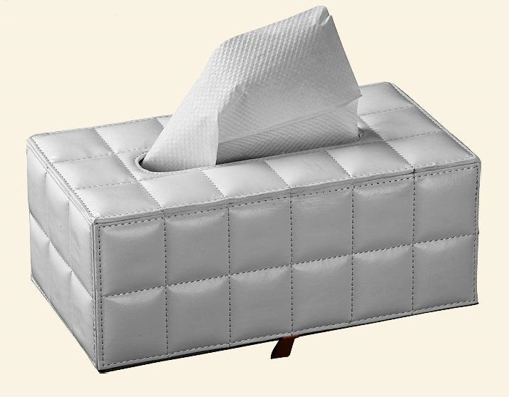 Кожаная коробка для салфеток в отель