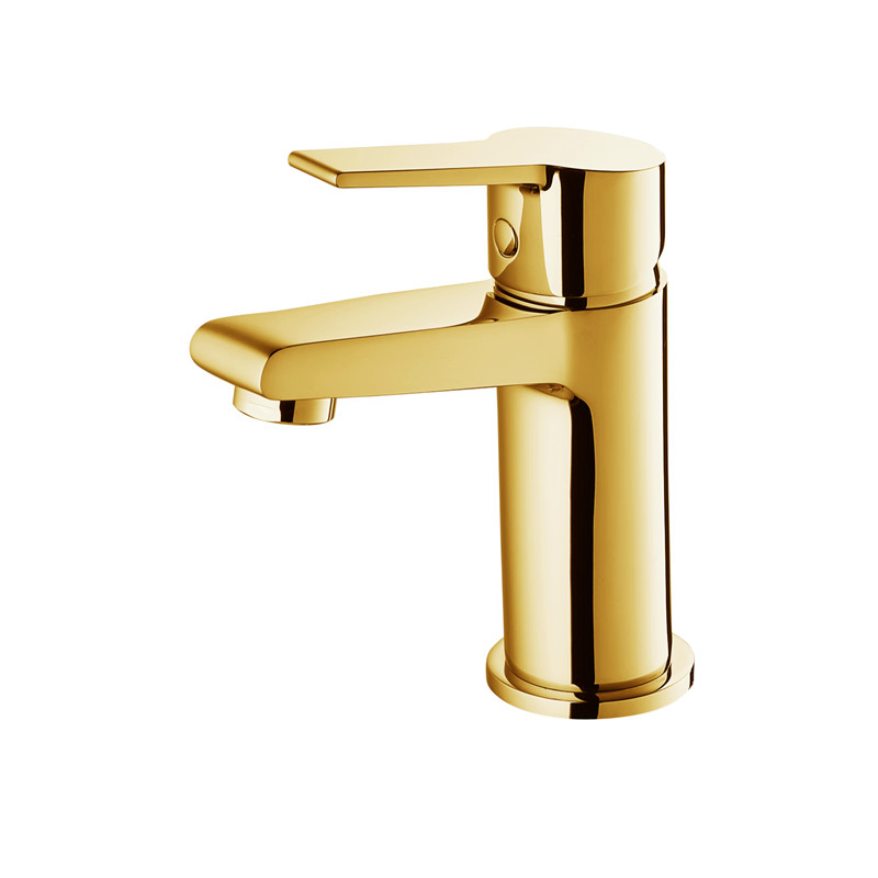 Sanipro Golden Brass Single Lever Lavatory Basin Mixer Water Tap