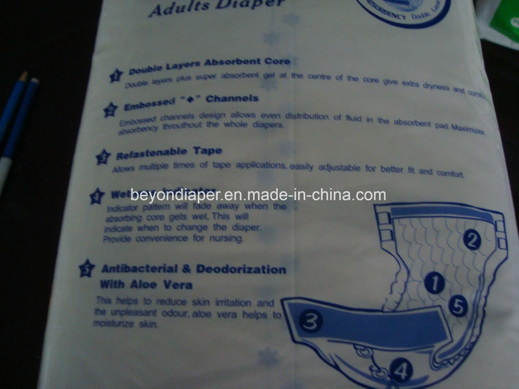 Wholesale OEM Inconvenience Diaper for Adult Disposable Adult Diapers