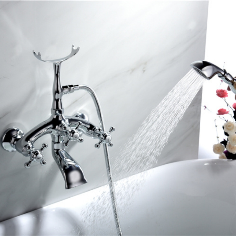 Deck-Mount Bathtub Faucet Modern Design Styles Zinc Alloy Bathroom Shower Head