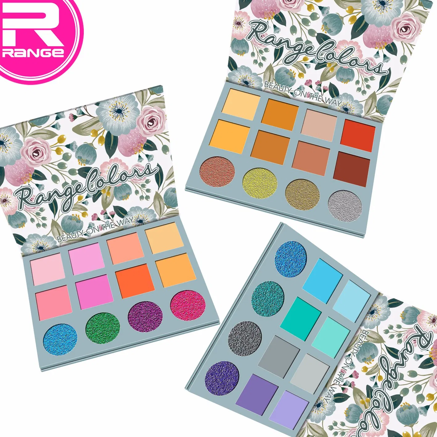 OEM 12 Colors Glitter Smoky Eyeshadow Palette; Longlasting-Sweat Proof and Fine Powder Eyeshadow Palette