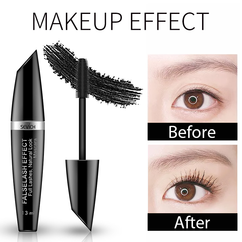 Waterproof Long Lasting Natural Fiber Mascara Eye Lash Extension Mascara for Makeups