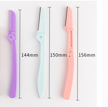 Hot Sell 3 PCS Foldable Facial Eyebrow Razor Stainless Steel Eyebrow Trimmer