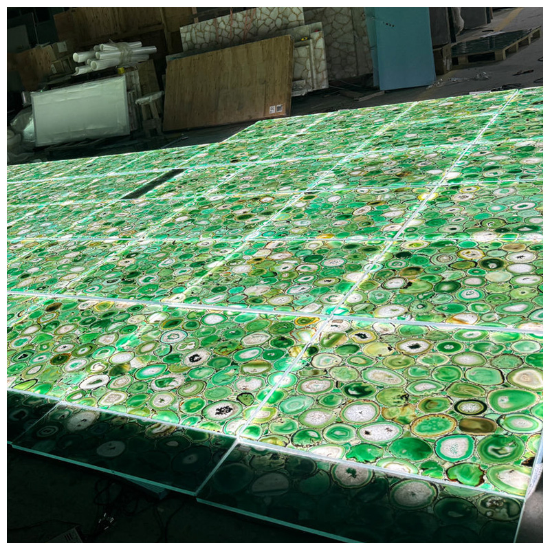 Translucent Green Agate Gemstone Floor and Wall Tiles