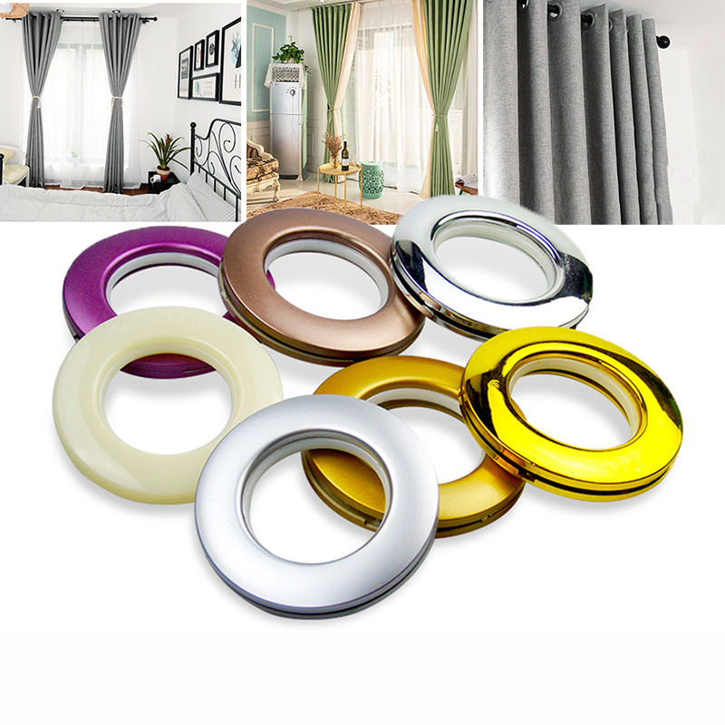 Window Eyelet Curtain Accessory Shower Plastic Clip Pole Rod Curtain Ring