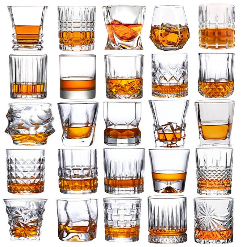 Vaso De Whisky 10oz Old Fashioned Crystal Rock Liquor Vodka Drinking Glassware Scotch Bourbon Whiskey Tumbler Glasses for Bar Restaurant