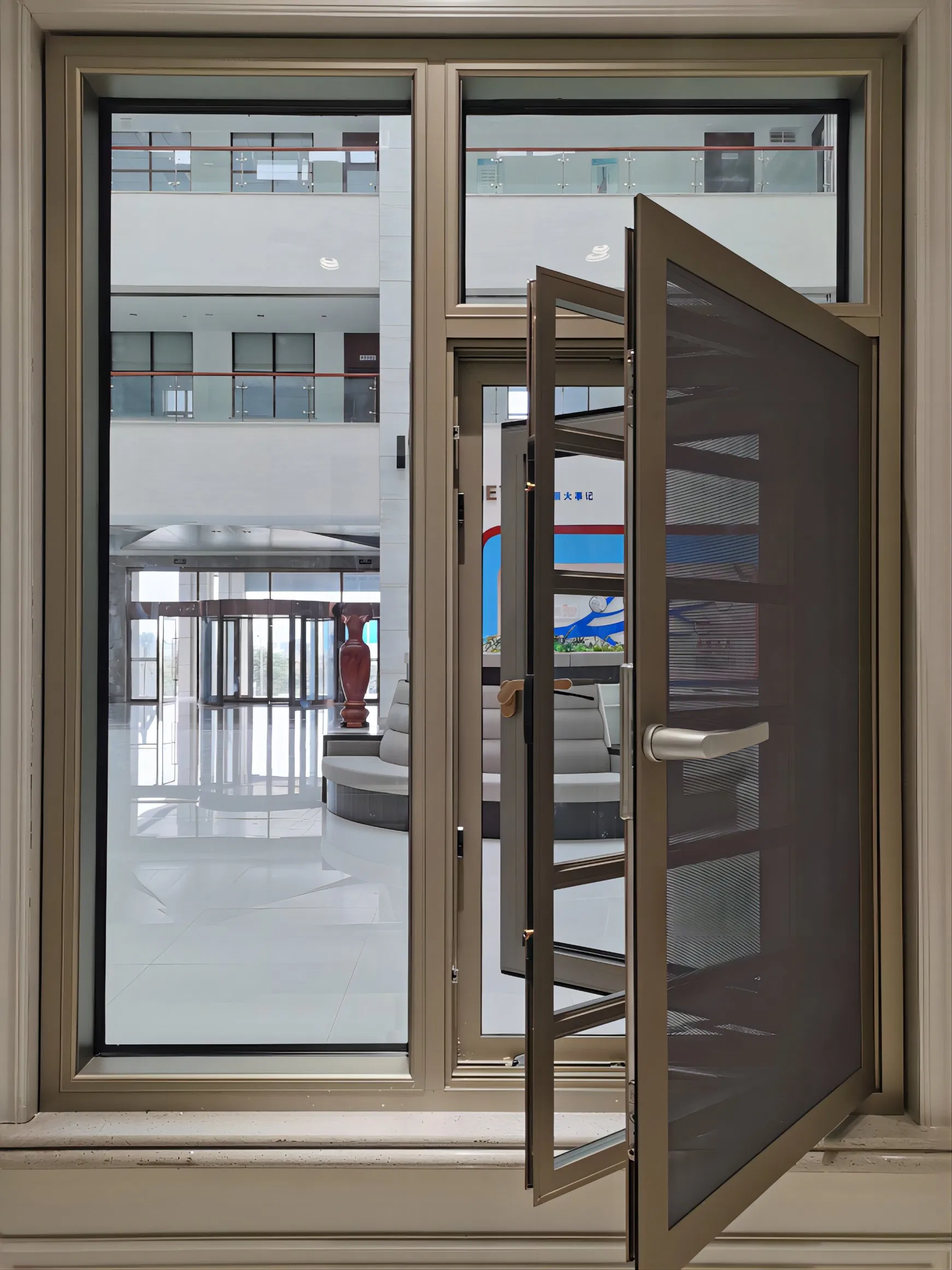 Project Construction Soundproof Swing Window Bi Fold Glass Windows