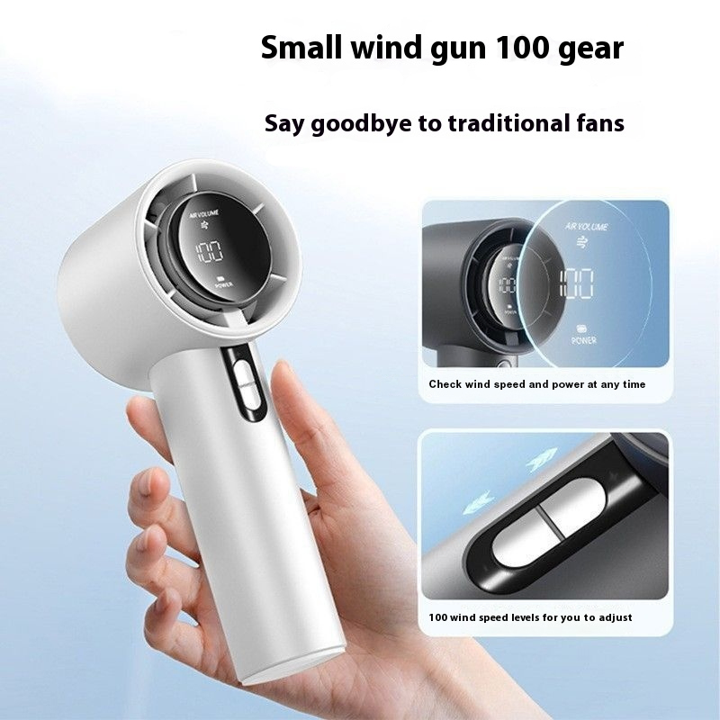 2025 Portable Turbo USB Rechargeable High-Speed Electric Mini 199 Wind Speeds Cooling Fan Foldable Table Home Car Use