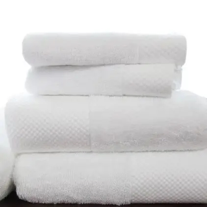Wholesale White Cotton Towel Set for Hotel Used