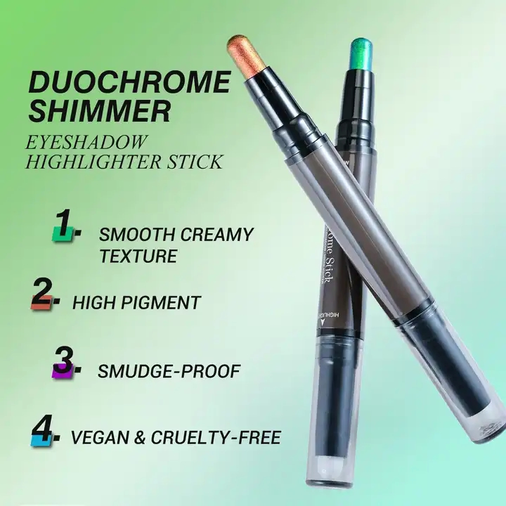 New Multichrome High Pigment Eyeshadow Stick Logo Custom Eye Makeup Highlighter Stick
