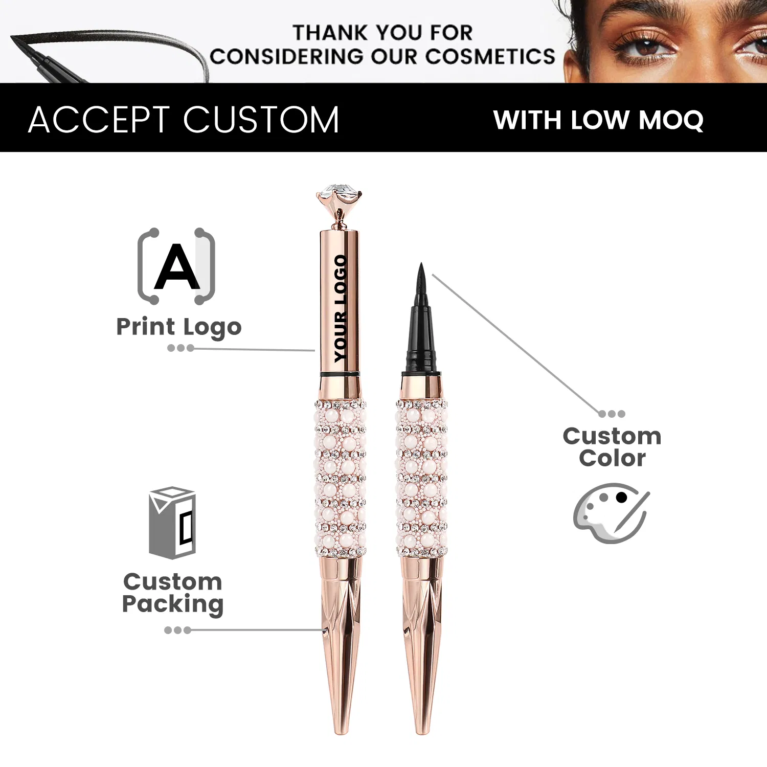 New Design Makeup Foundation Waterproof, Long Wearing for Eyes Free Sample