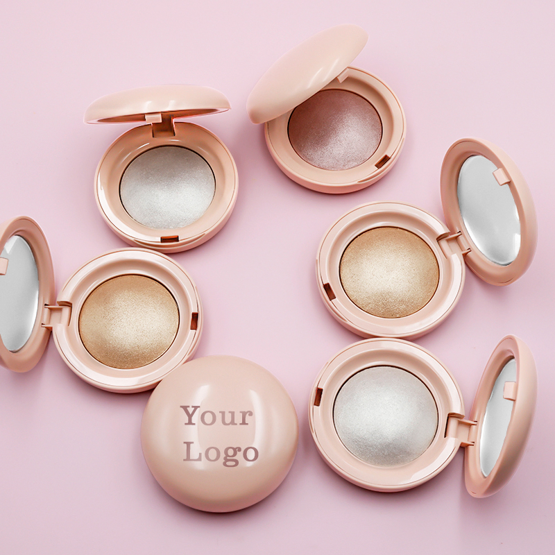 Wholesale High Pigment Face Powder Highlighter Makeup Vegan Highlight Palette Private Label Cosmetic Shimmer Highlighter