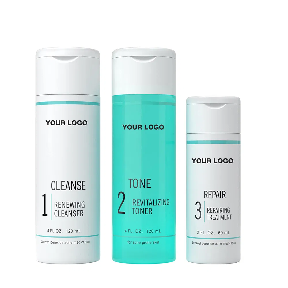 Facial Renewing Cleanser Revitalizing Toner Repairing Acne Treatment Skincare Face Care Set