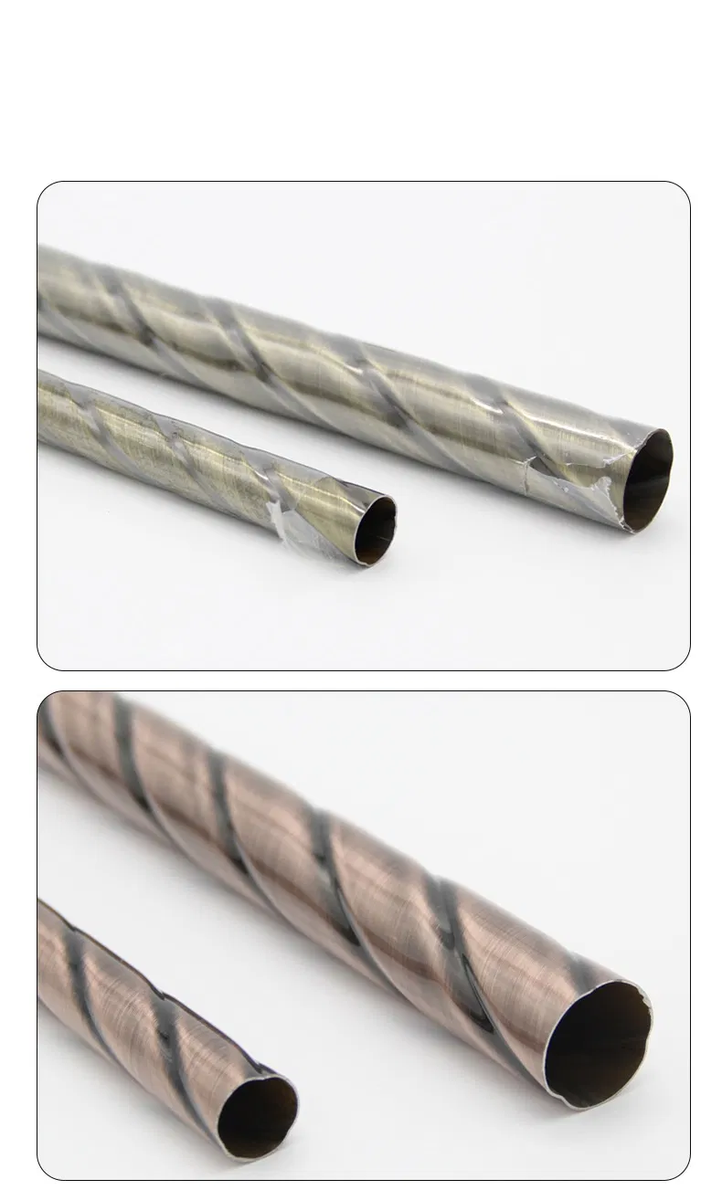 Double Curtain Rod Accessories Metal Curtain Poles Pipes Aluminium Curtain Track Curtain Rods