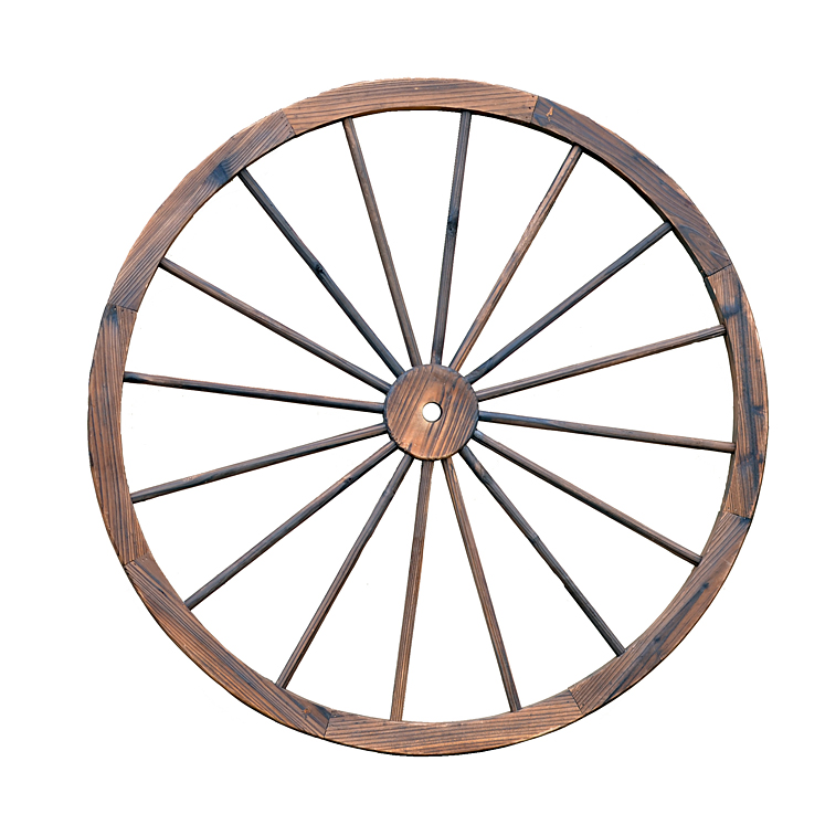 10inch Wooden Crafts Wheels Stain Color for Indoor and Outdoor Decoration