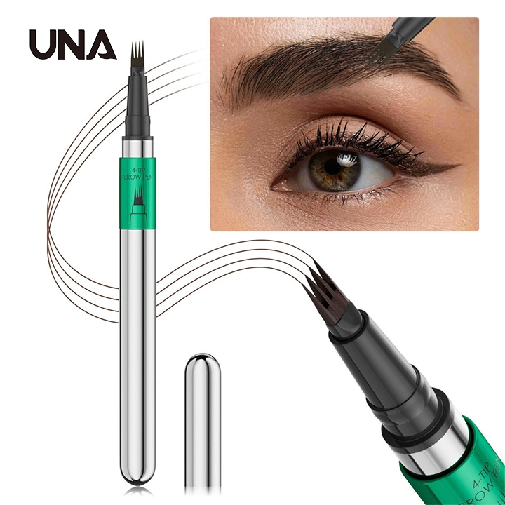 New 4 Fork Waterproof Long Lasting Eyebrow Private Label Custom Liquid Eyebrow Pen