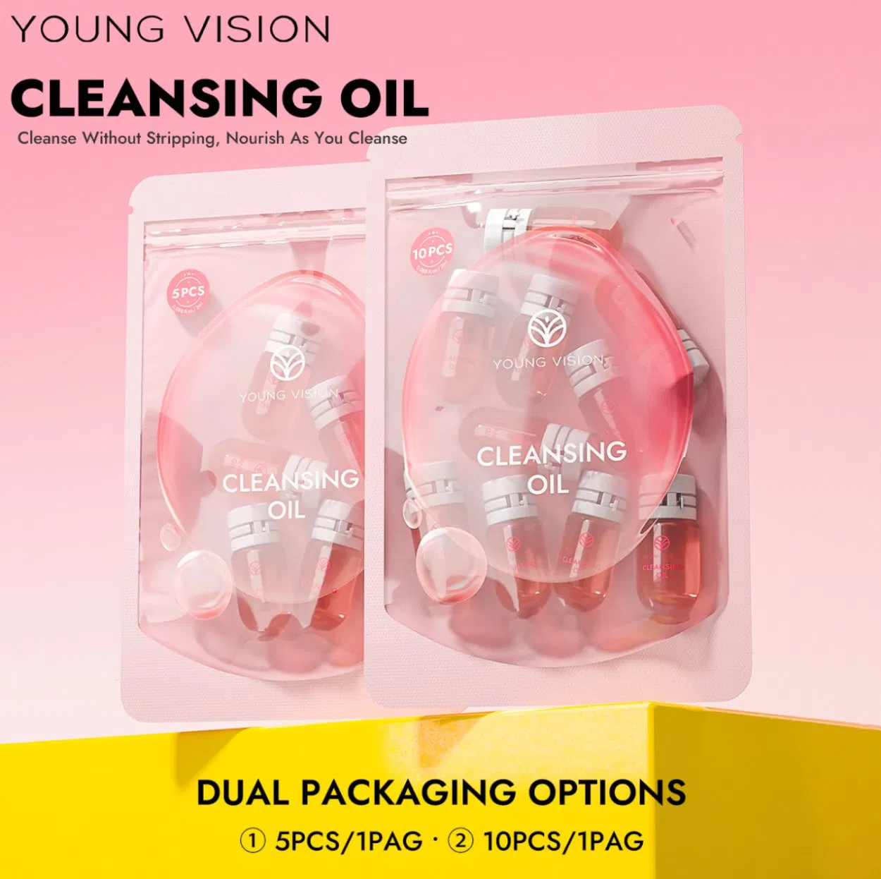 Portable Travel Size All-in-One Cleansing Oil Convenient Everyday Travel Carry It for Use Makeup Remover Oil Natural Cleansing Oil for Sensitive Skin