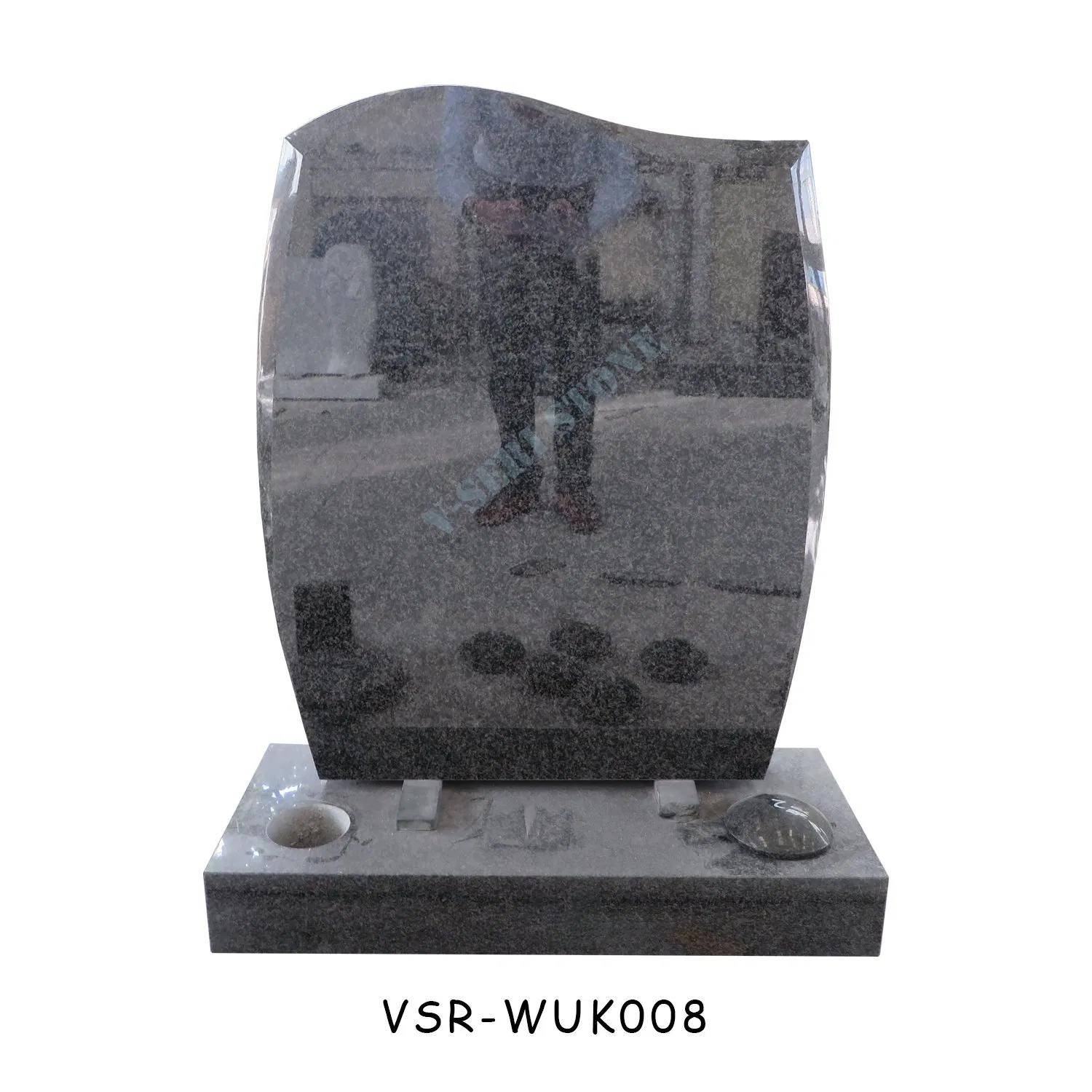 Simple Grave Markers Polished Upright Cemetery Headstones for UK Market