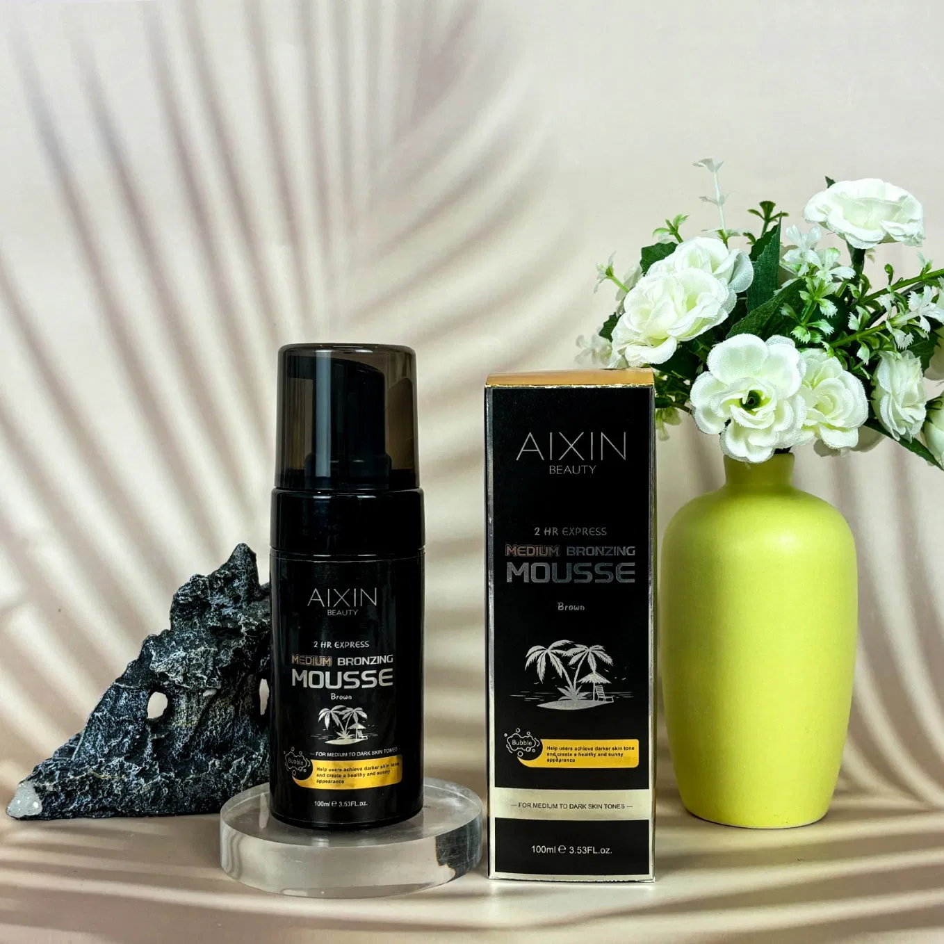 Beauty Cosmetics Natural Tanning Keeps Brown for Along Time Medium Bronzing Mousse