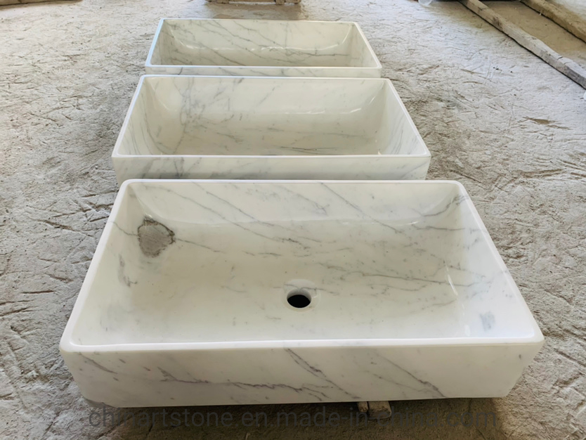 Мраморная раковина Nature Statuario White для ванной