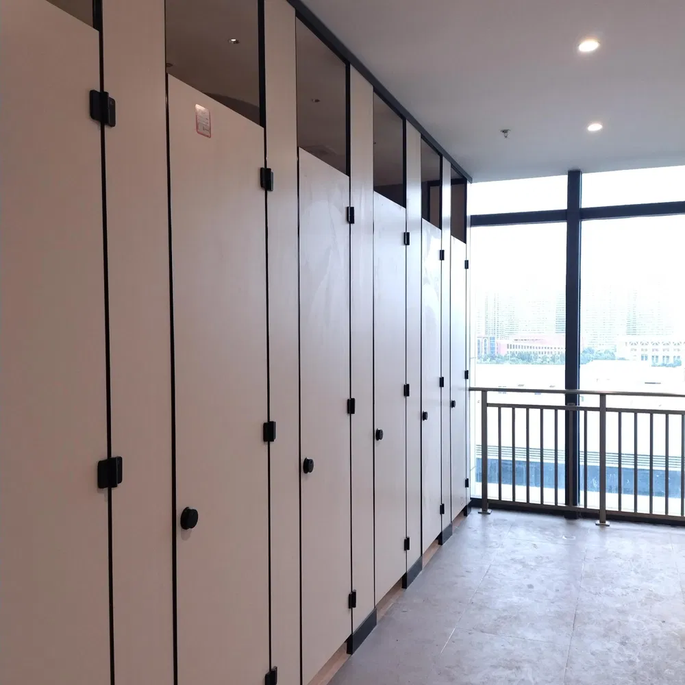 Engineered Modern Colorful Compact Laminate Toilet Partition Shower Cubicle