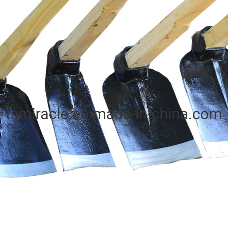Wooden Handle Hoe Carbon Steel Thickened Steel Hoe Digging Soil Clearing Household Farm Tools Planting Vegetables Weeding Farm Hoe