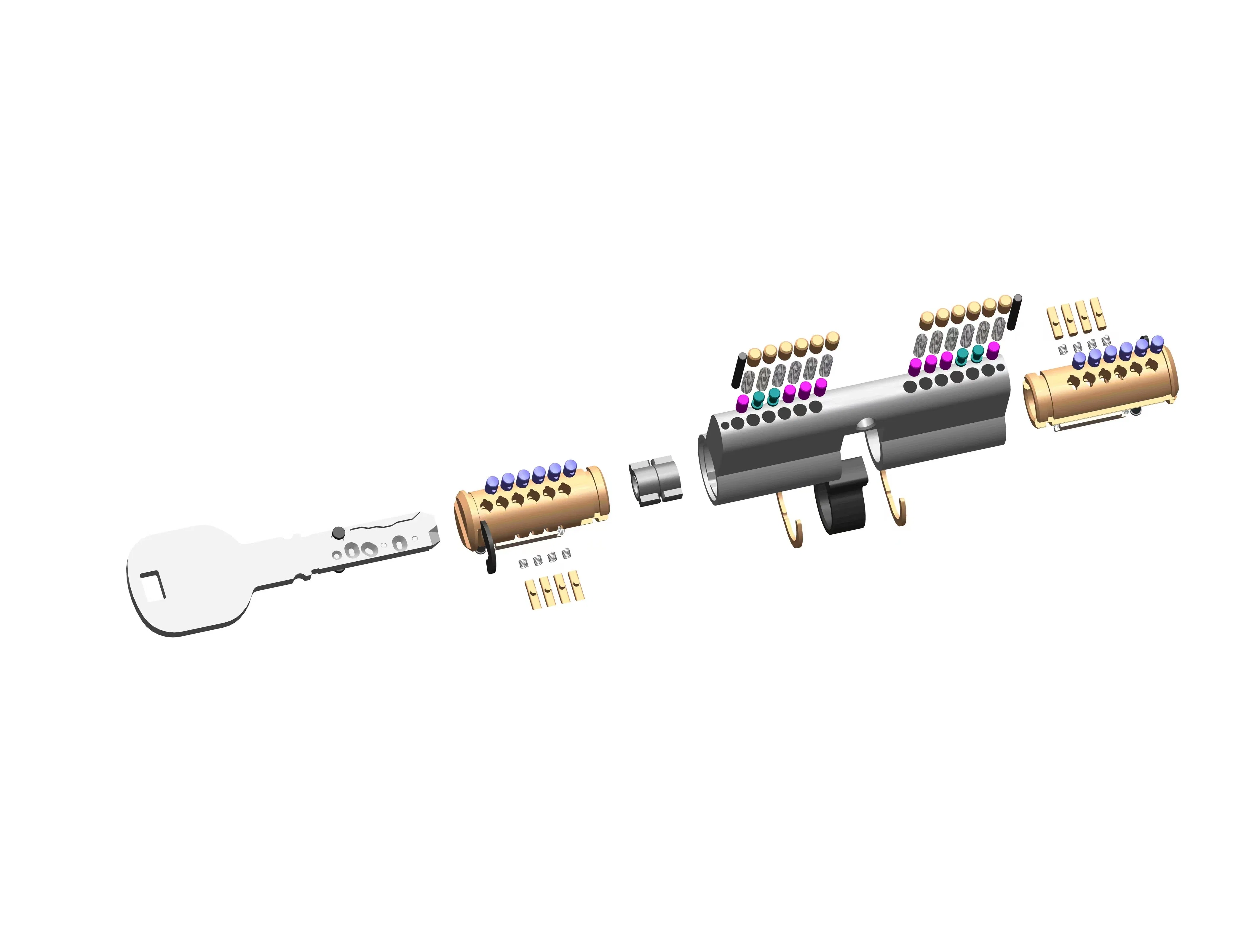 Magnet, Butterfly Pins & Snake Keyway High Quality Door Lock Cylinder