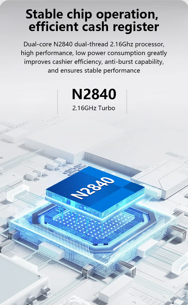 Most Popular 15.6 Inch All-in-One POS System with Dual Touch Screen and Printer Desktop Cash Register Machine for Restaurant