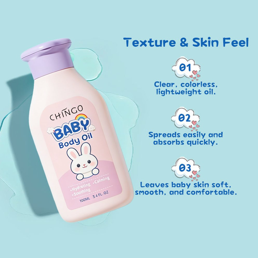 Fragrance-Free Skin Revitalizer Smoothing Baby Moisture Body Oil Hydrating Skin