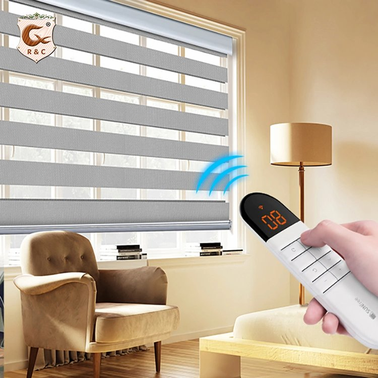 Manufacture Customized Size Zebra Blinds Shade Window Motorized Zebra Blinds