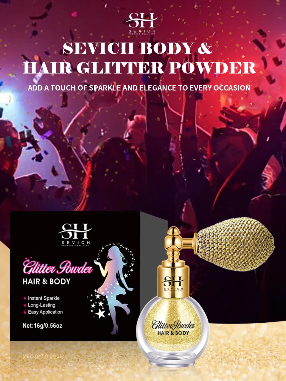 Custom Highlighter Makeup 6 Colors Glitter Setting Spray