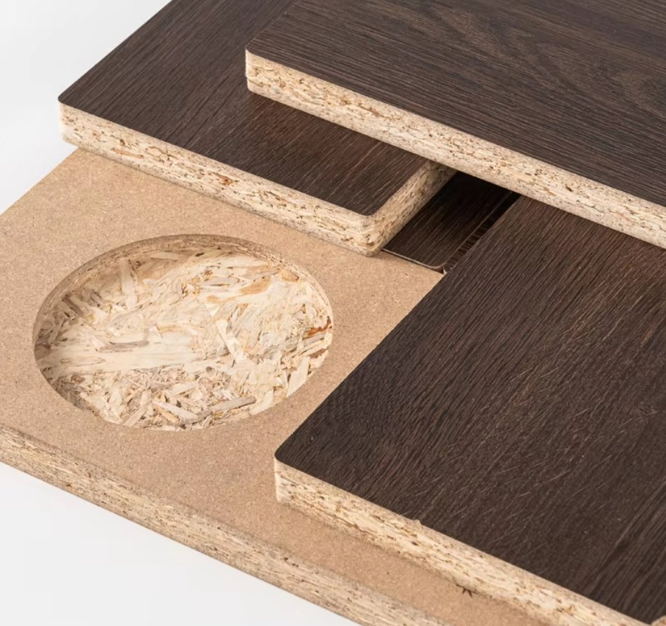 New Design Manufacturer Semi-Finished Furniture Melamine Lvp Ebs Biz Standard Film Faced Sheet Ecological Office Furniture Particle Board Chipboard