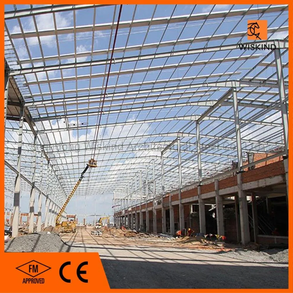 FM Modular Metal Prefabricated Steel Warehouse with Steel Beam
