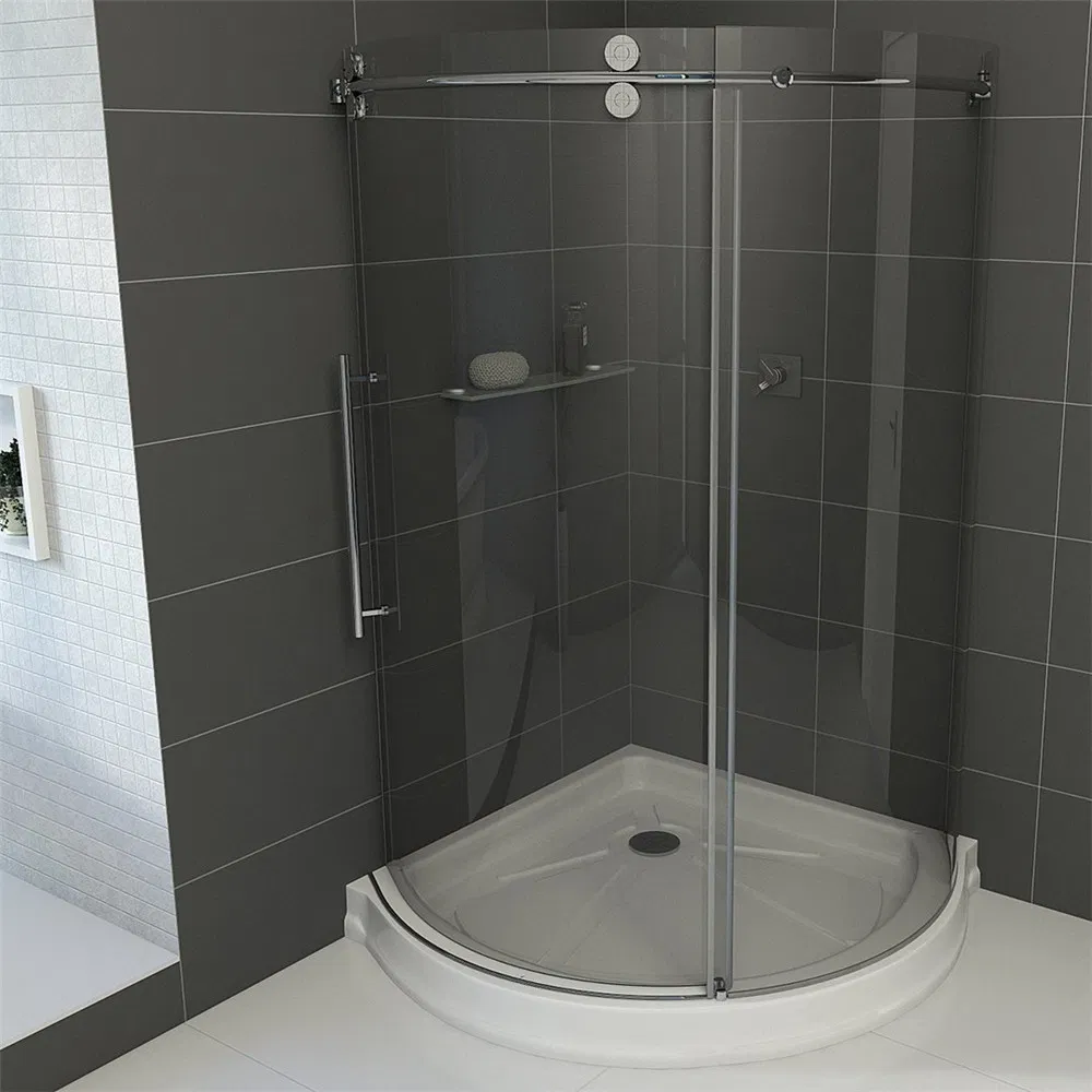Stainless Steel Frameless Sliding Shower Glass Door Shower Enclosure